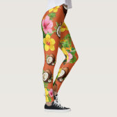 Orange Floral Leggings (Rechts)