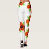 Orange Floral Leggings (Rückseite)