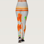 Orange Floral Leggings (Rückseite)