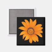 Orange Floral Magnet (Vorderseite/Rückseite)