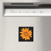 Orange Floral Magnet (In Situ (Geschirrspüler))