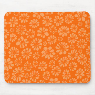 Orange Floral Mousepad