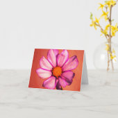 Orange Floral Notecard Karte (Gelbe Blume)