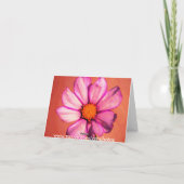 Orange Floral Notecard Karte (Rückseite)