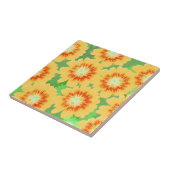 Orange Floral Pattern Fliese (Seite)