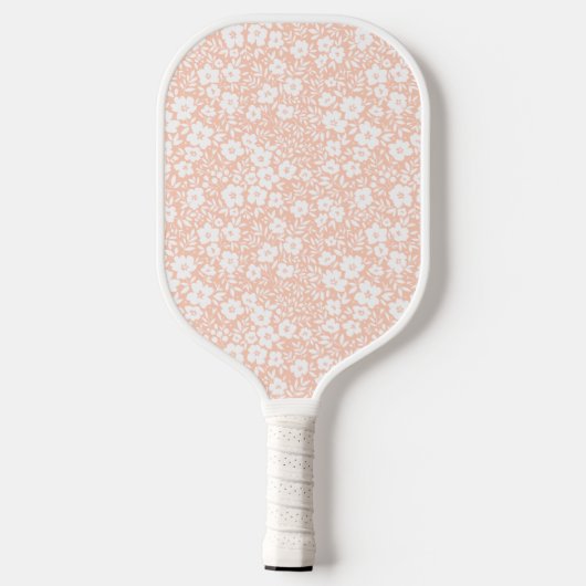 Orange Floral Pickleball Paddle Monogram (Rückseite)