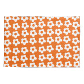 Orange Floral Pillow Case Kissenbezug (Rückseite)
