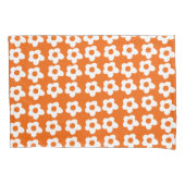 Orange Floral Pillow Case Kissenbezug (Vorderseite)