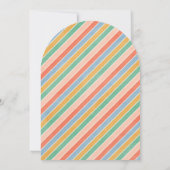 Orange Floral Rainbow Kid's Birthday Einladung (Rückseite)