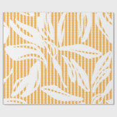 Orange Floral seamless pattern with striped backgr Geschenkpapier (Flach)