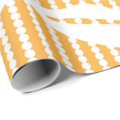 Orange Floral seamless pattern with striped backgr Geschenkpapier (Rolleneckpunkt)