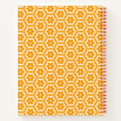 Orange Floral Spiral Notebook Notizblock (Rückseite)