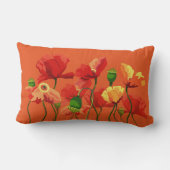 Orange Floral Throw Kissen (Rückseite)