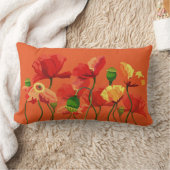 Orange Floral Throw Kissen (Decke)