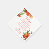 Orange Floral Trendy Wedding Vielen Dank Serviette (Ecke)