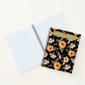 Orange Floral Watercolor Notebook-Abdeckung Notizblock (Innenseite)