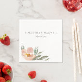 Orange Floral Watercolor Template Napkins Serviette (Beispiel)