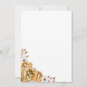 Orange Floral Wedding After Party Einladung (Rückseite)