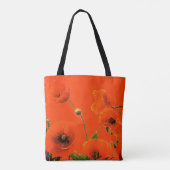 Orange floral Wedding Bridesmaid Geschenk nach Maß Tasche (Rückseite)