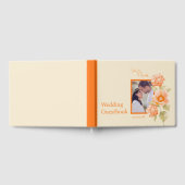 Orange Floral Wedding Guestbook Gästebuch (Voll)