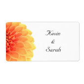 Orange Floral Wedding Labels (Vorne)