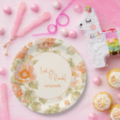 Orange Floral Wedding Pappteller (Party)