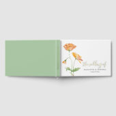Orange Floral Wedding Theme Gästebuch (Voll)