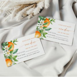 Orange Floral Wie viele Kanadier Duschspielkarte Platzkarte