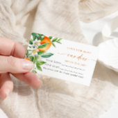 Orange Floral Wie viele Kanadier Duschspielkarte Platzkarte