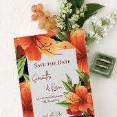 Orange florale rustikale Boho Hochzeit retten das