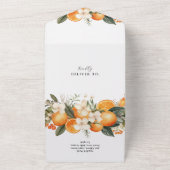 Orange Florals Frucht Wedding Einladung & UAWG (Außenbereich)