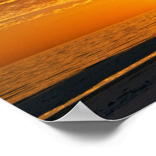Orange Florida Sunset Poster (Ecke)