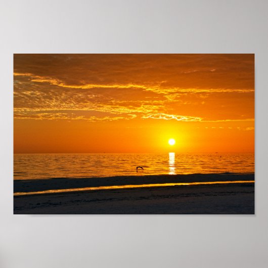 Orange Florida Sunset Poster (Vorne)