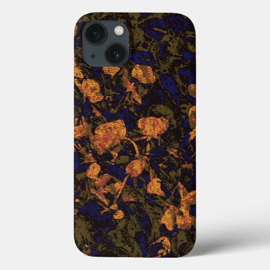 Orange flower against leaf tartern Case-Mate iPhone hülle (Rückseite)