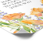 Orange Flower Bar Sign Poster (Ecke)