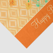 Orange Flower Birthday Tissue Paper Seidenpapier (Ausschnitt)