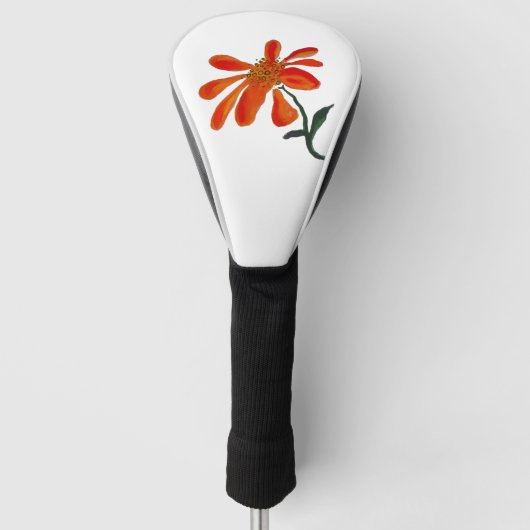 Orange flower by Lydia's Art Sangria Golf Headcover (Vorderseite)