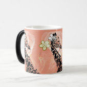 Orange Flower Giraffe II ~ Morphing-Tasse Verwandlungstasse (Vorderseite Links)