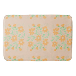 Orange Flower Mat Badematte