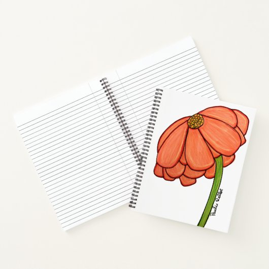 Orange Flower Notebook Notizblock (Innenseite)