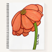 Orange Flower Notebook Notizblock (Vorderseite)