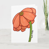 Orange Flower- Thinking of you... Karte (Vorderseite)