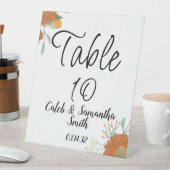 Orange flower wedding sockelschild (In Situ)