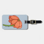 Orange Flower with Blue background Gepäckanhänger (Vorderseite horizontal)