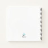 Orange Flower with Blue background Notizblock (Rückseite)