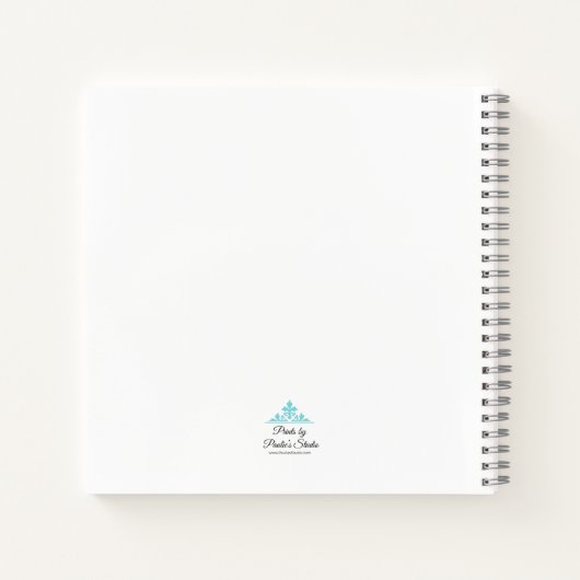 Orange Flower with Blue background Notizblock (Rückseite)