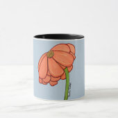 Orange Flower with Blue background Tasse (Zentrum)