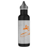 Orange Flugzeug Edelstahlflasche (Links)