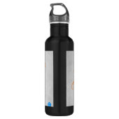 Orange Flugzeug Edelstahlflasche (Rückseite)