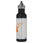 Orange Flugzeug Edelstahlflasche (Rechts)